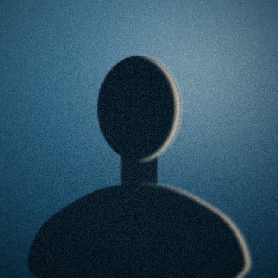 Illustration abstraite d'une silhouette sur fond bleu pétrole